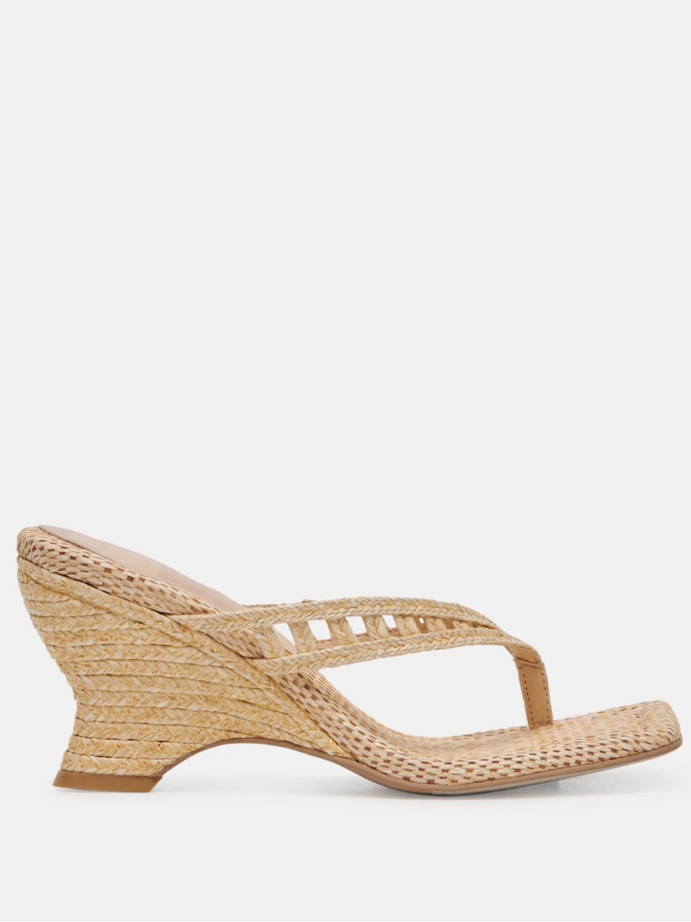 Never Worn Dolce Vita Tan Woven Espadrille Wedge Sandals